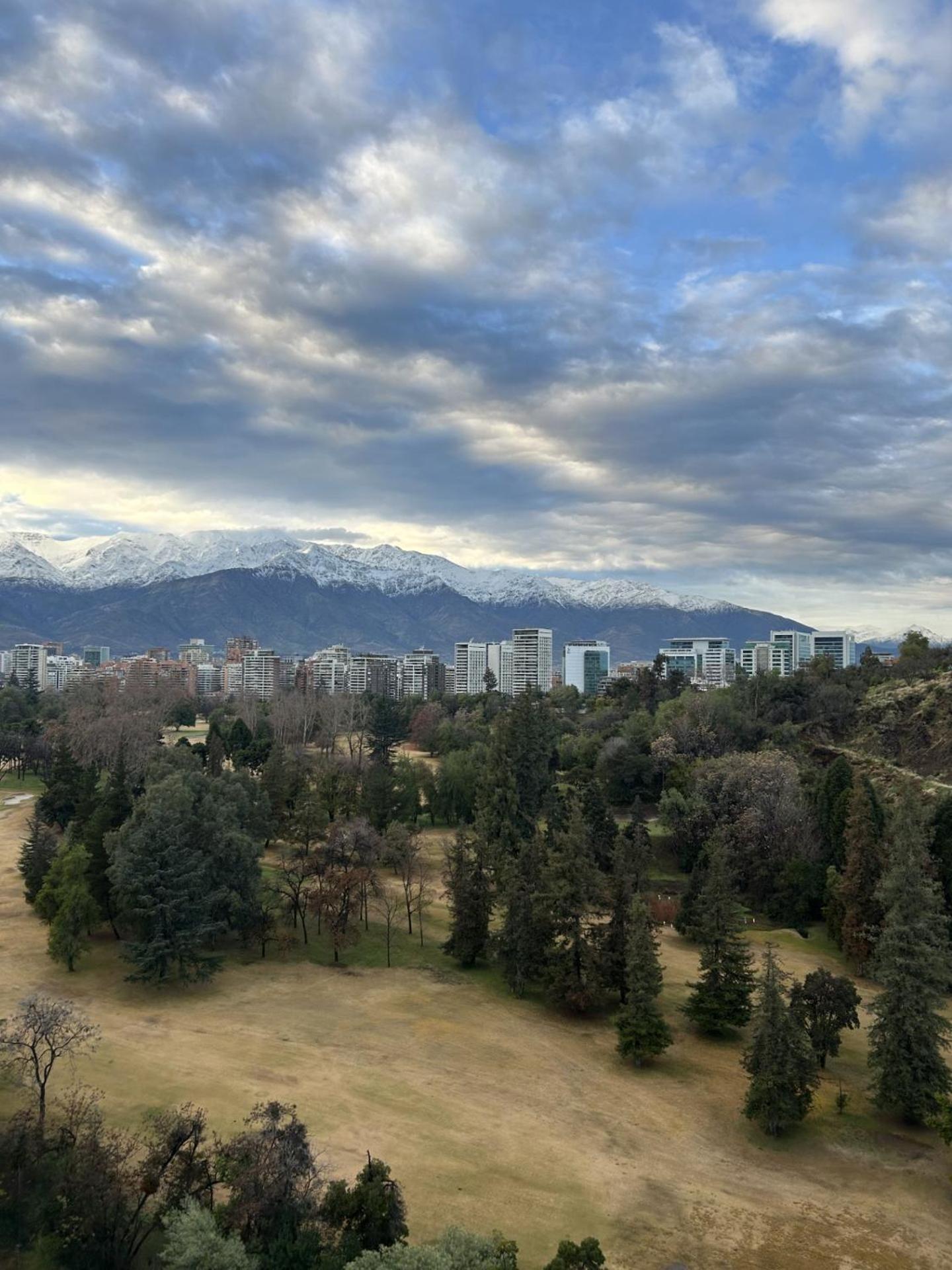 Pullman Santiago Vitacura Bagian luar foto View of the city from the park